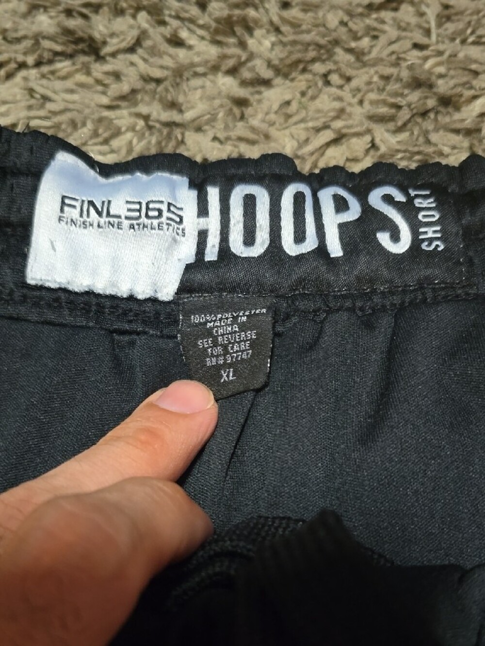 Men's Black Athletic Mesh Shorts with Yellow Trim - Picture 2 of 4
